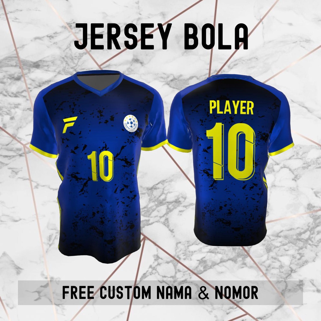 Jersey Kosovo Timnas Negara Bola Baju Kaos Custom Nama dan Nomor Punggung - 358