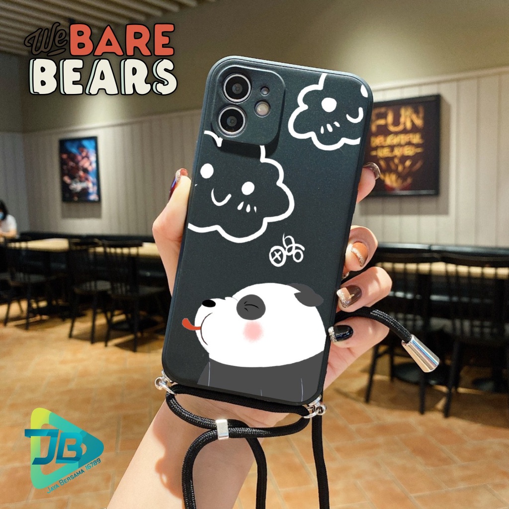 SOFTCASE SILIKON SLINGCASE TALI LANYARD STRAP PHONE MACARON PELINDUNG KAMERA WE BARE BEARS OPPO VIVO SAMSUNG XIAOMI REALME IPHONE ALL TYPE JB5319