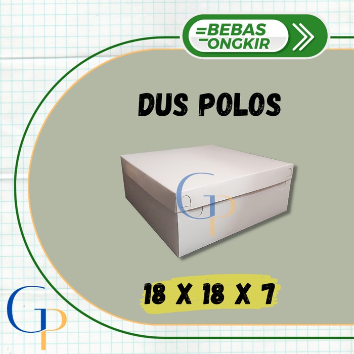 Dus Nasi Putih Polos Ukuran 18x18x7 Cm/ Dus Nasi Murah dan Tebal