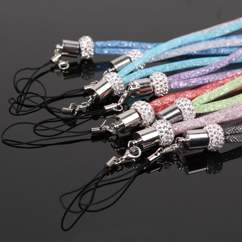 Gantungan Hp Diamond Lucu Rainbow swarovsky lanyard