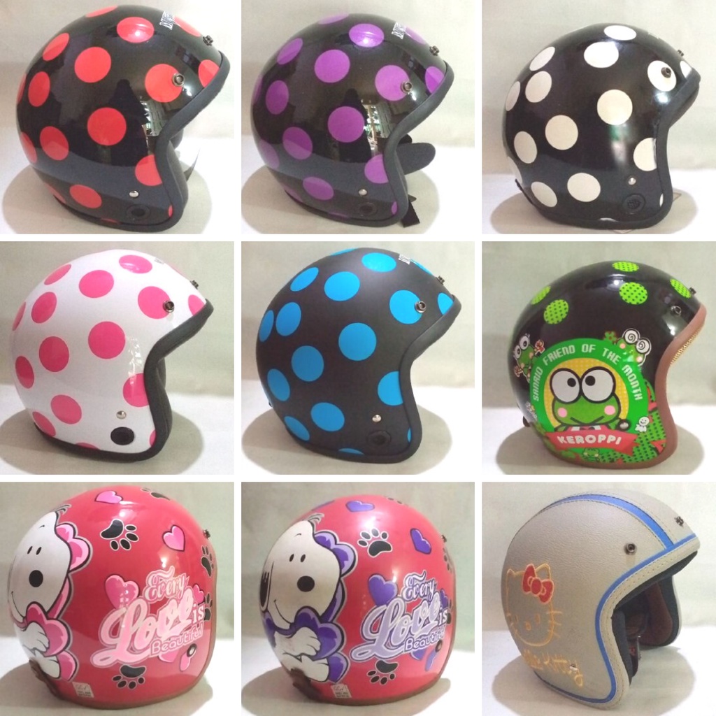 Helm Retro Motif Bagus Murah