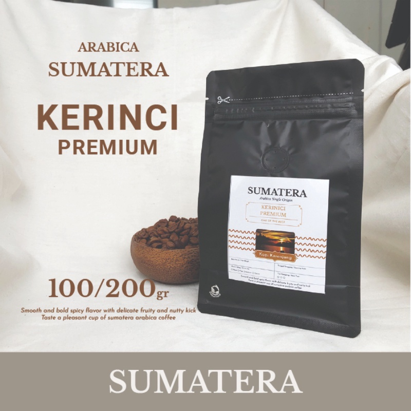 

Arabica Sumatera Kerinci Premium Kopi Bean, Bubuk 100-200gr