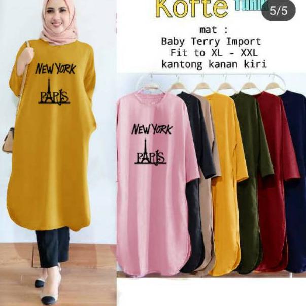TUNIK NEWYORKK (A2)BAHAN BABYTERRY HALUS LD 118CM  PJ 108CM GOOD QUALITY - MBU.11Au22ᴱ