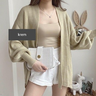  Cardigan  Rajut  JAZZ Over Size Tangan Balon  l Pakaian Rajut  