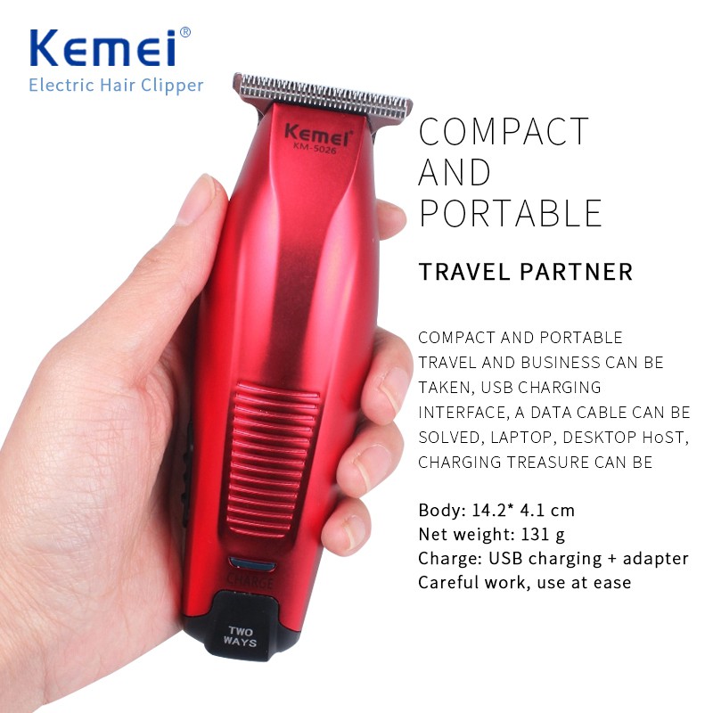 Kemei Hair Clipper Men Hair Trimmer Diy Hair Cutter Shaver Beard