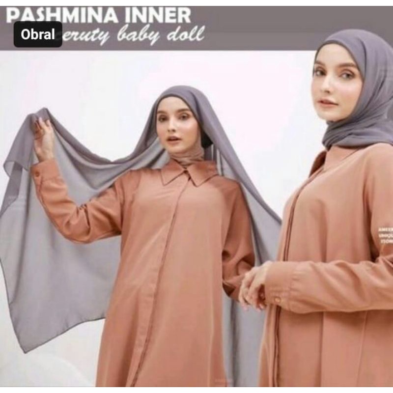 Pashmina Inner panjang bahan ceruty premium