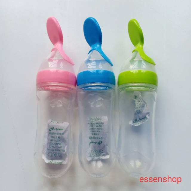 SENDOK BOTOL silikon silicone makan bayi mpasi baby feeder