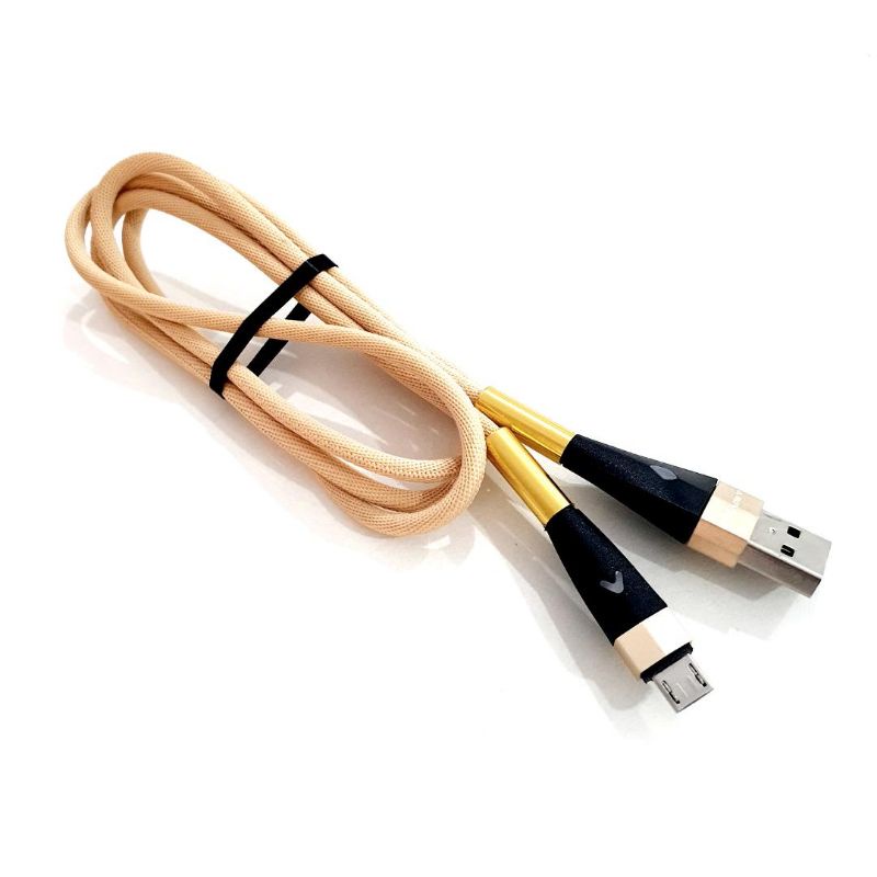 【AROVER】[GROSIR/COD] Kabel Data Led METAL NYLON Cb03K Original / Micro Usb / Type C - GARANSI