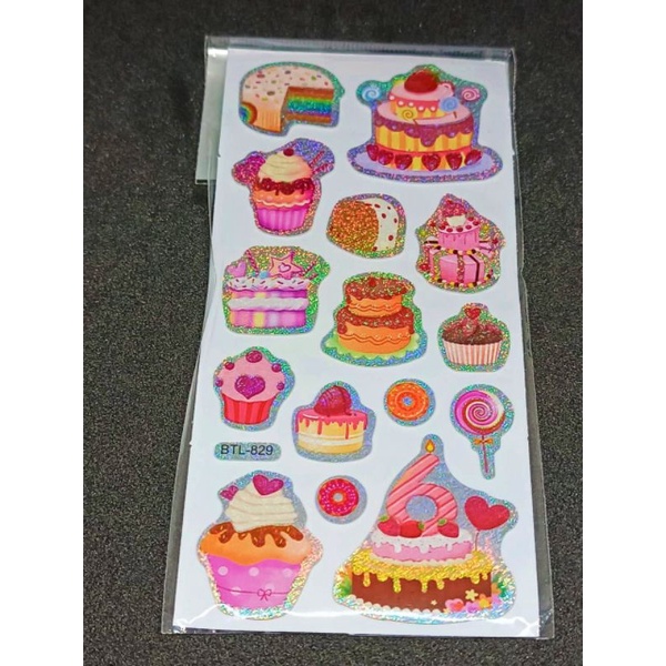 3 karunia mainan stiker berbagai motif 1 lembar