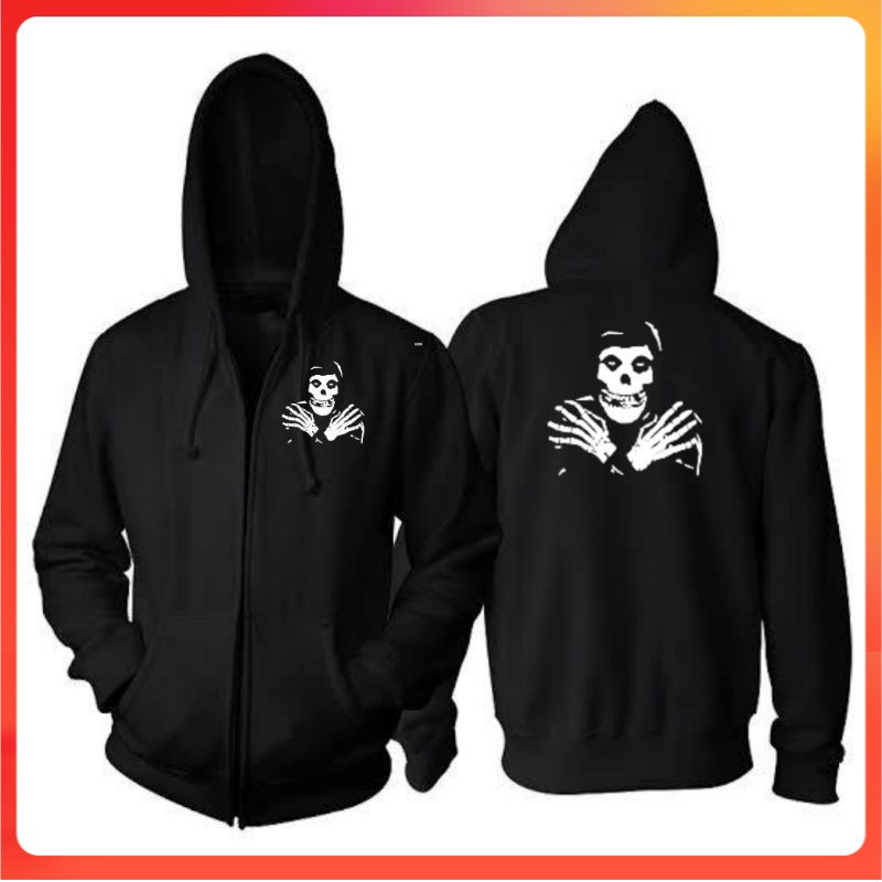 jaket sweater zipper logo keren tengkorak