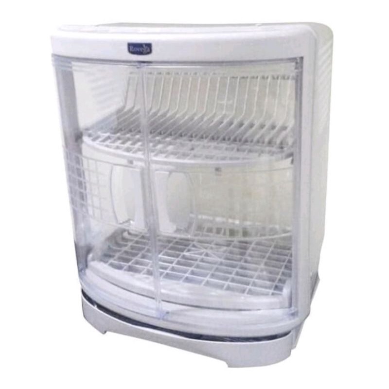 Rak piring plastik Lemari rak piring 2 susun ada tutup tahan awet