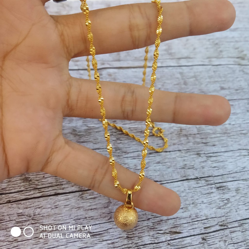 Kalung xuping Model Bola Zircorn Aksesories Wanita