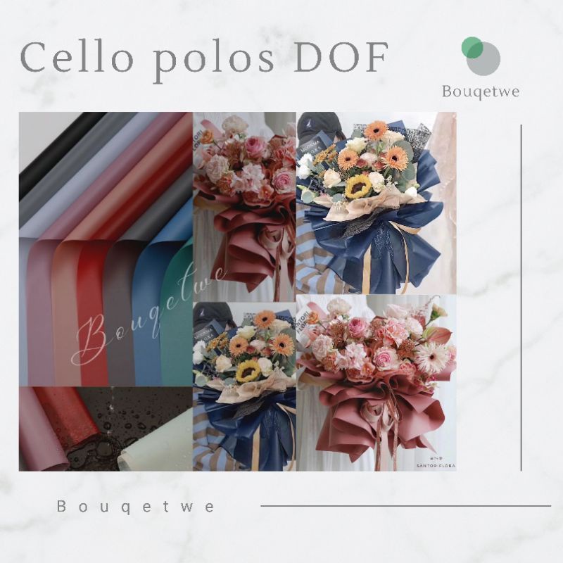 

[5 lembar] Kertas Buket Cellophane Pastel doff / Kertas buket pastel doff