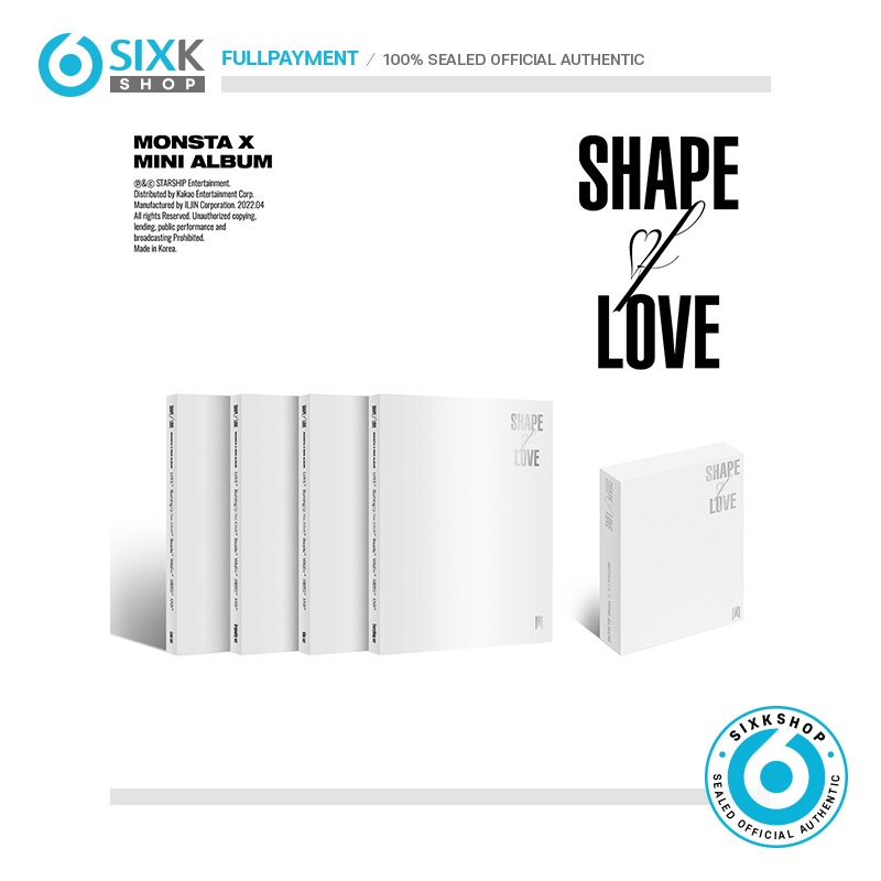 (SET) MONSTA X - Mini Album SHAPE of LOVE (CD / KiT)