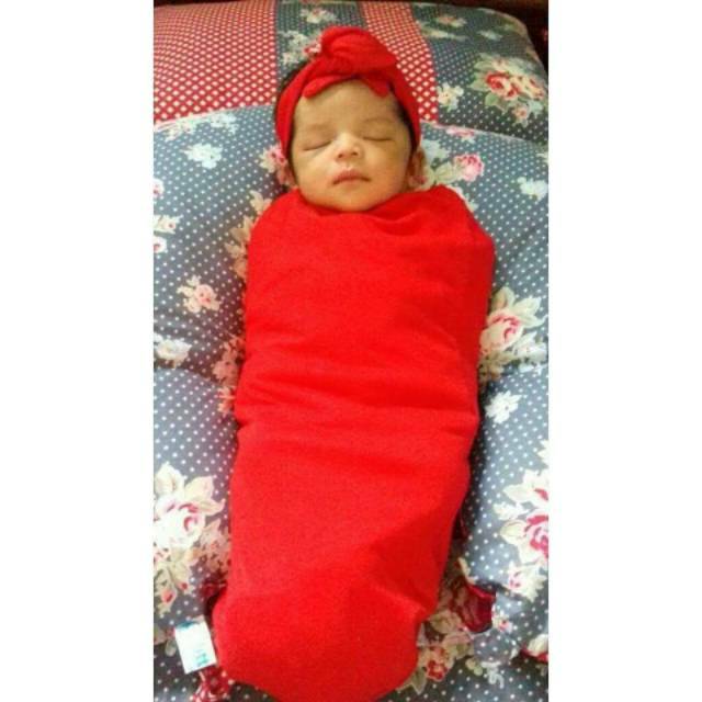 SNI DITA MOONSCARE Bedong Polos Cocoon Swaddle Rainbow/Bedong Swaddle Bayi Bedong Instan Bayi Plus Hat Headband