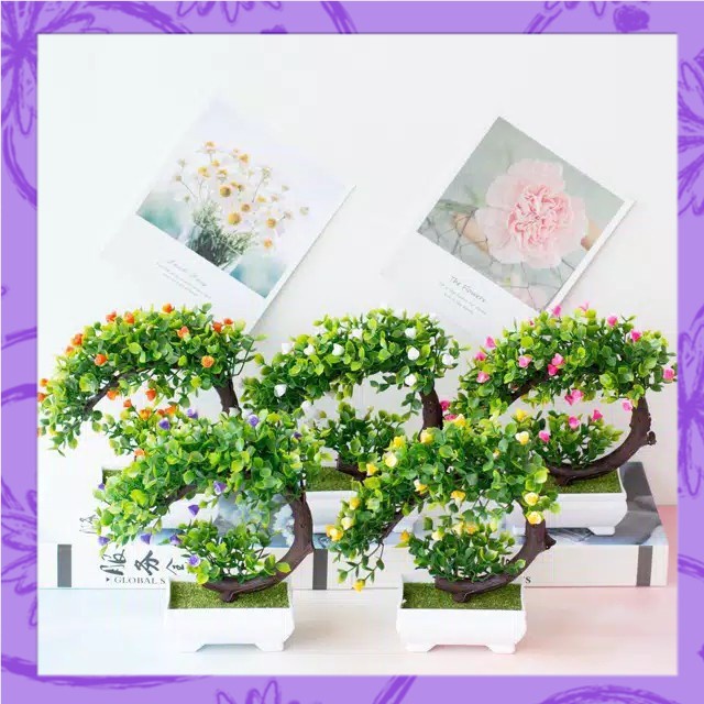 BUNGA BONSAI PLASTIK/ ORNAMEN BUNGA BONSAI/ HIASAN BUNGA BONSAI PLASTIK/ BUNGA PLASTIK MURAH