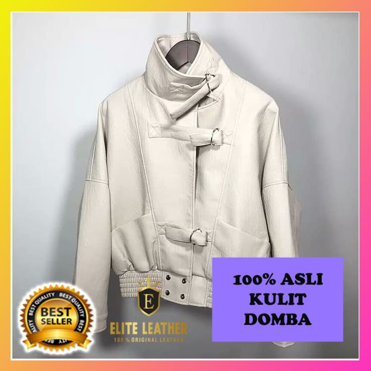 Jaket kulit cowok asli kulit domba garut kualitas super model korea EL103