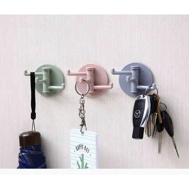 Hook tempelan gantungan hanger tempel dinding kamar mandi / dapur