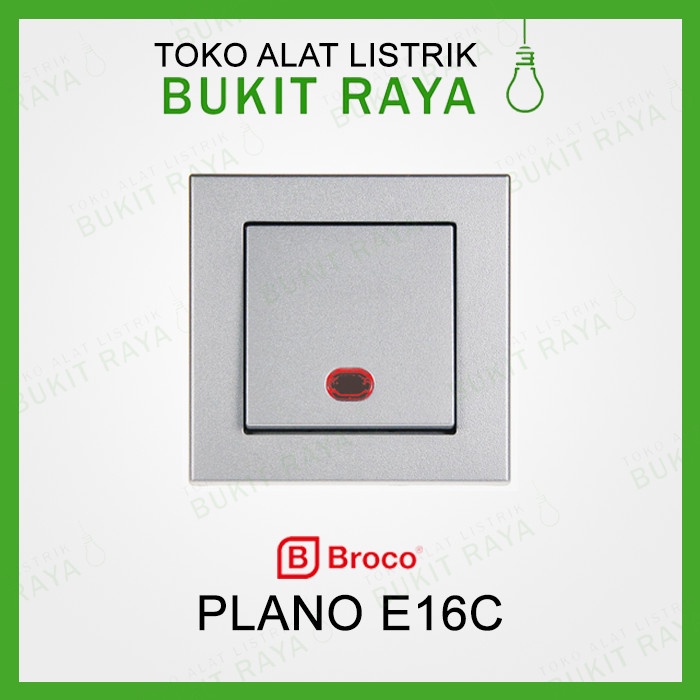 E16C Broco Plano Saklar Engkel dengan Lampu Indikator