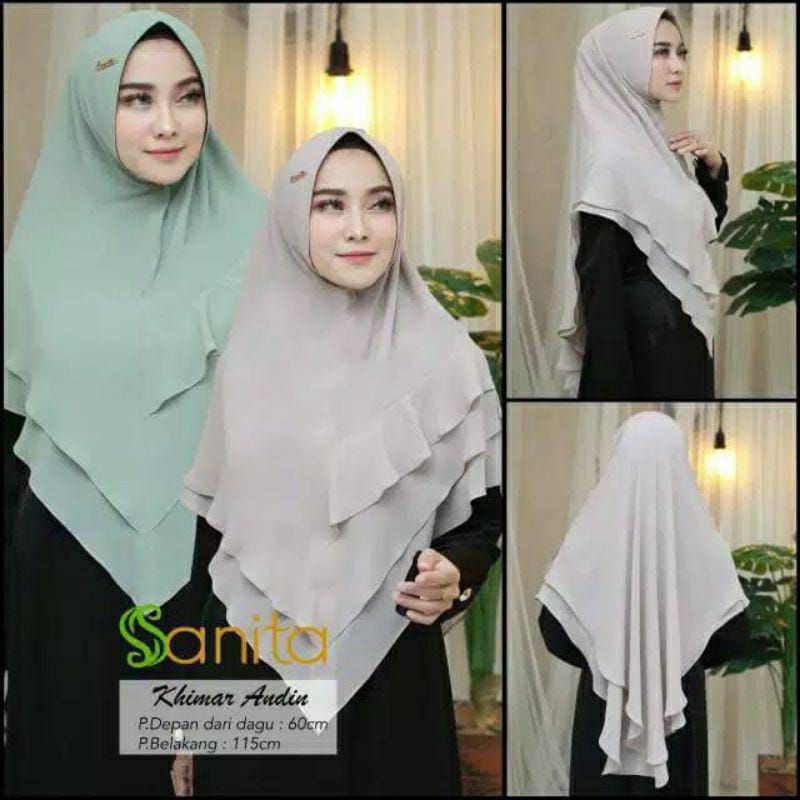 Fashion hijab Khimar Andin Polos by Sanita
