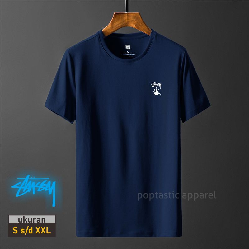 STUSSY - Kaos Distro Pria Wanita Katun Combad 30S Premium/ LEMBUT / ADEM