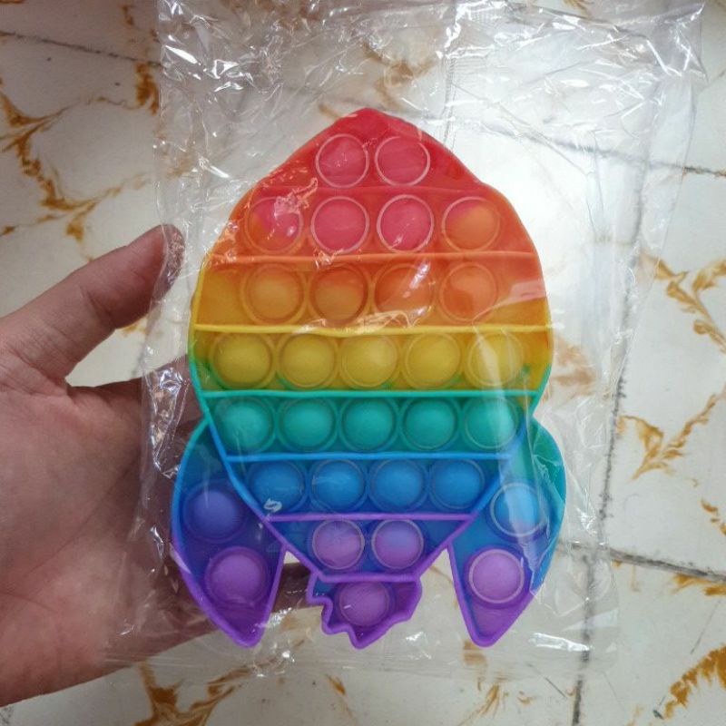 POP IT Rainbow Popit Macaron Murah | Pop it mainan-Roket Rainbow