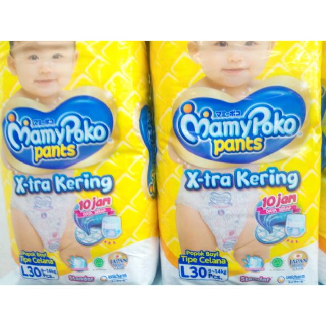 PAMPERS MAMY POKO STD L30,M34,XL26,S40