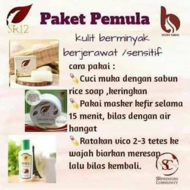 paket pemula kulit berjerawat skincare sr12