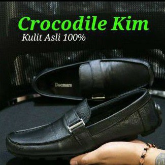 Sepatu Pria Slip On Casual Santai Jalan Hangout Slop Kulit Asli Laki Slim Bagus Murah Ringan Kekinian