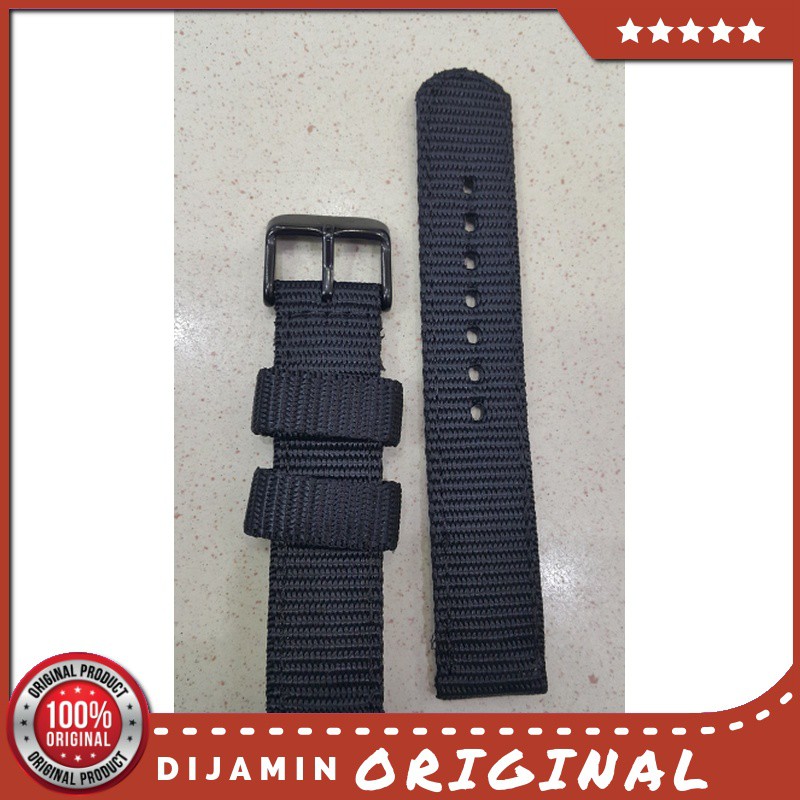 Tali Strap Kanvas Kain Tali Jam Tangan Swiss Army Hitam Original Ori
