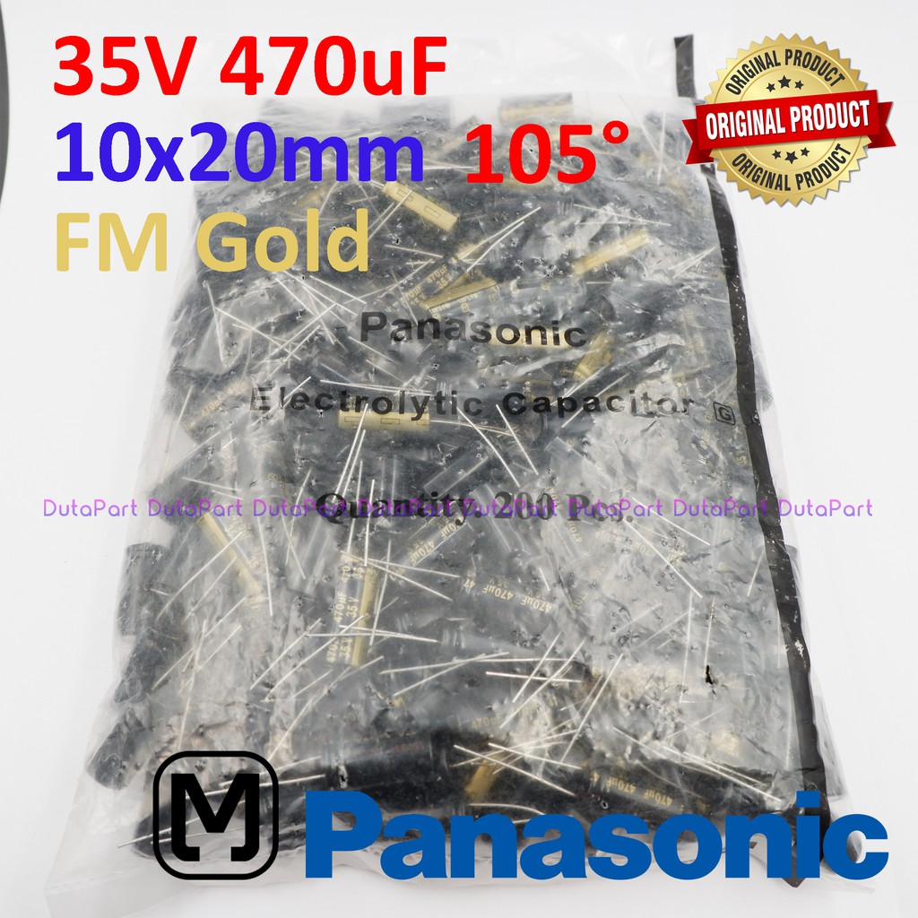 35V 470uF ORIGINAL PANASONIC FM GOLD Kapasitor Capasitor Elko Elco