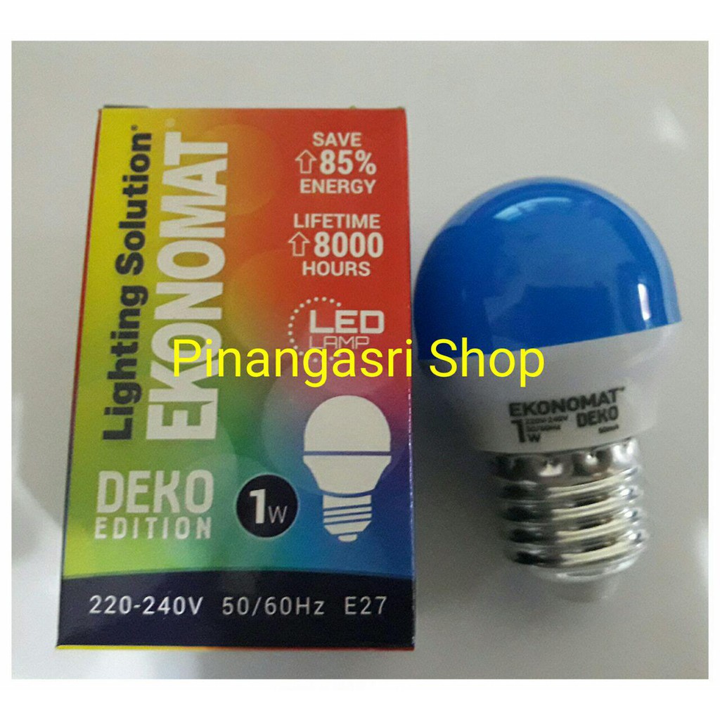 LED ekonomat 1 watt BIRU 1w / 1 w Bulb LED 1watt Lampu Tidur