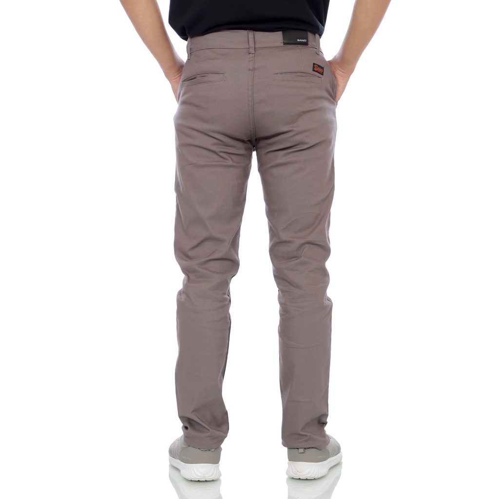 Celana Panjang Pria Chino Polos Slimfit Kasual Premium Import Kain Karet Melar