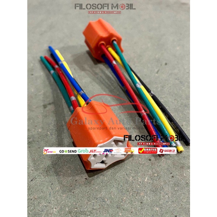 Jual Soket relay 5 kaki kabel mobil motor universal keramik Shopee