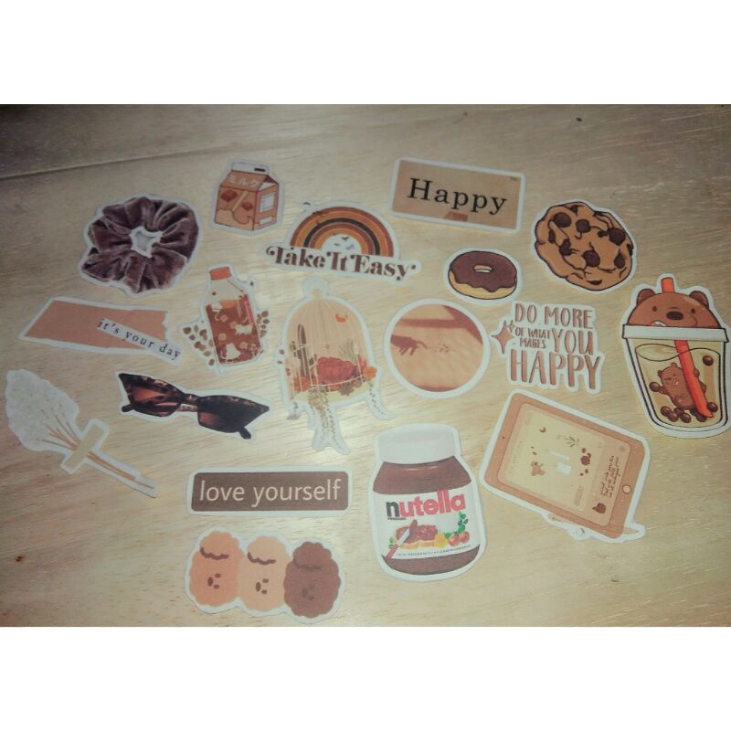 

sticker paper aesthetic 1pack penghias bujo/diary/dll