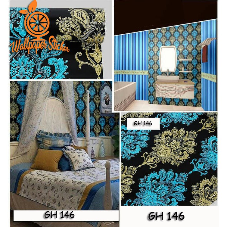 Wallpaper dinding 3d motif batik / Wallpaper dinding kamar tidur anak wallstiker 45cm x 8M