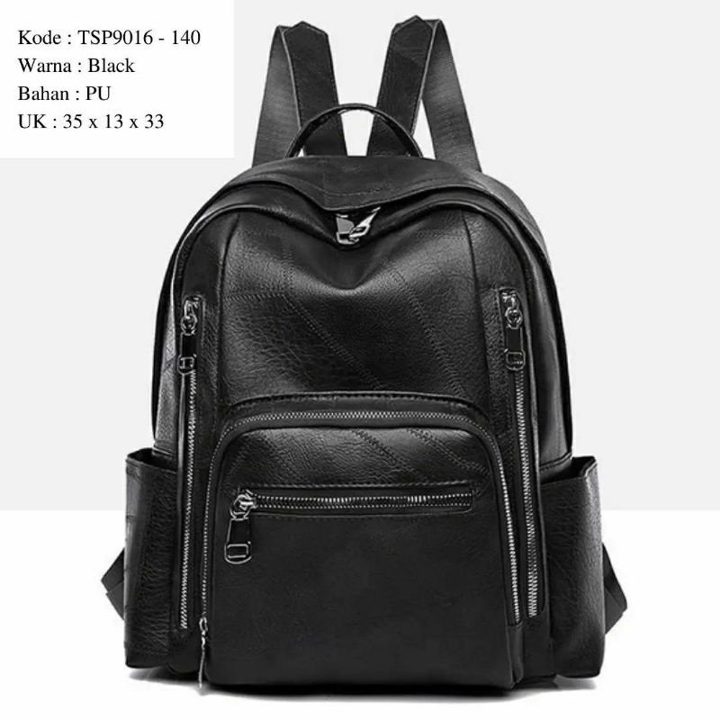 ❤Ready Surabaya  TAS RANSEL IMPORT MULTIFUNGSI BAHAN PU FENDI  TSP9016 BROWN