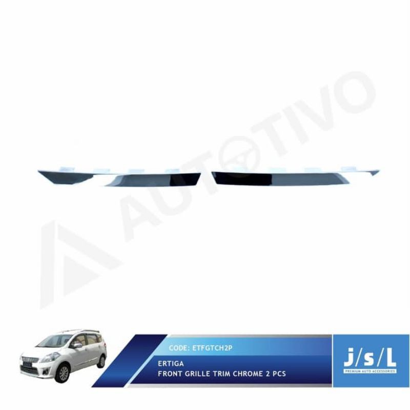 List Grill Depan Ertiga 2011 2015 Front Grille Trim Chrome 2 Pcs