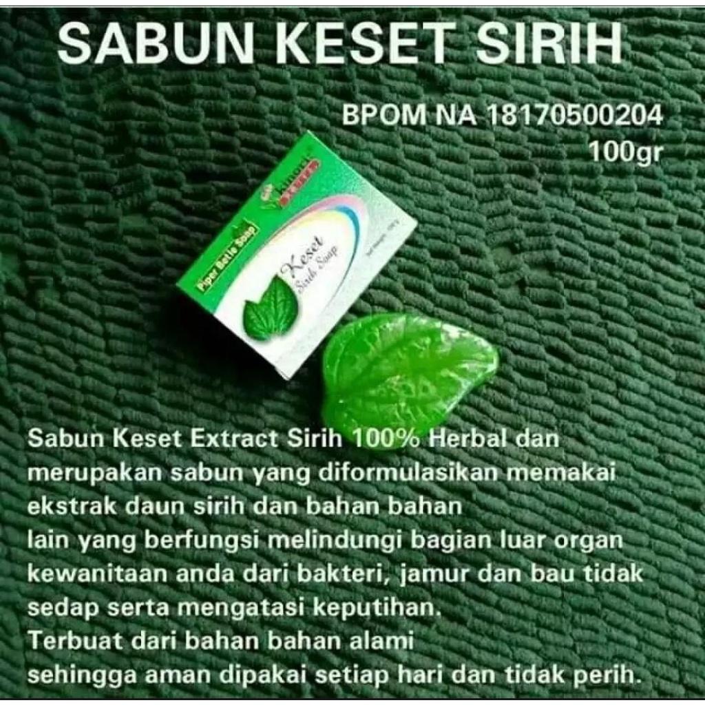 Sabun Keset Daun Sirih Kinori Original BPOM - Sabun Miss V Mengilangkan Gatal dan Anti Keputihan