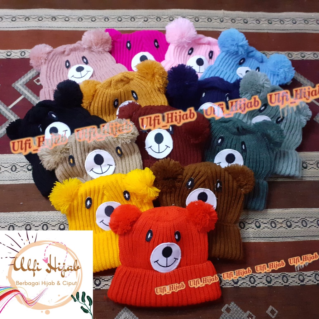 ULFI HIJAB / TOPI KUPLUK BERUANG /BEAR COWOK CEWE / CIPUT BANDANA PEREMPUAN LAKI LAKI / AKSESORIS KE