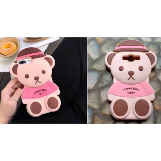 Xiaomi Mi4i Mi4c Boneka Bear 3D Karakter Soft Silicon 4D MIMI CAT Case MimiCat Teddy Bear