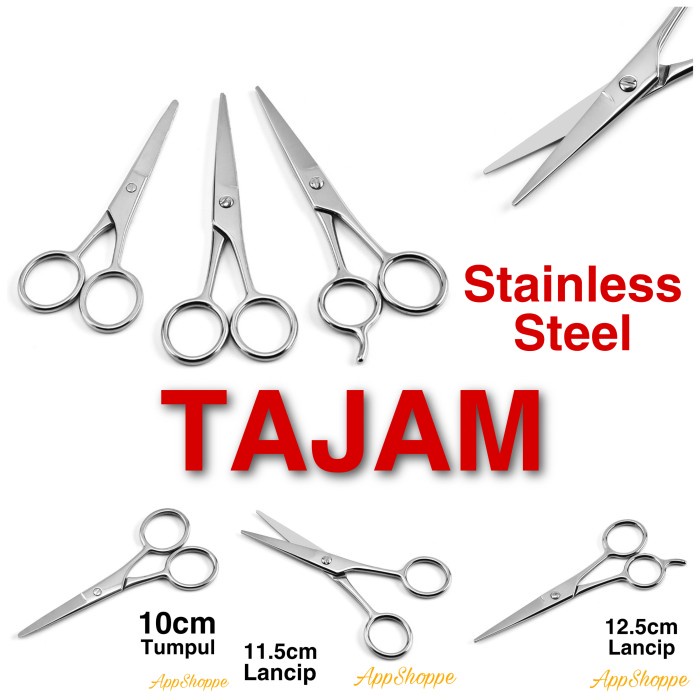 

kertas-pemotong- gunting kumis jenggot scissors stainless steel trimming nose ear beard - 10cm
