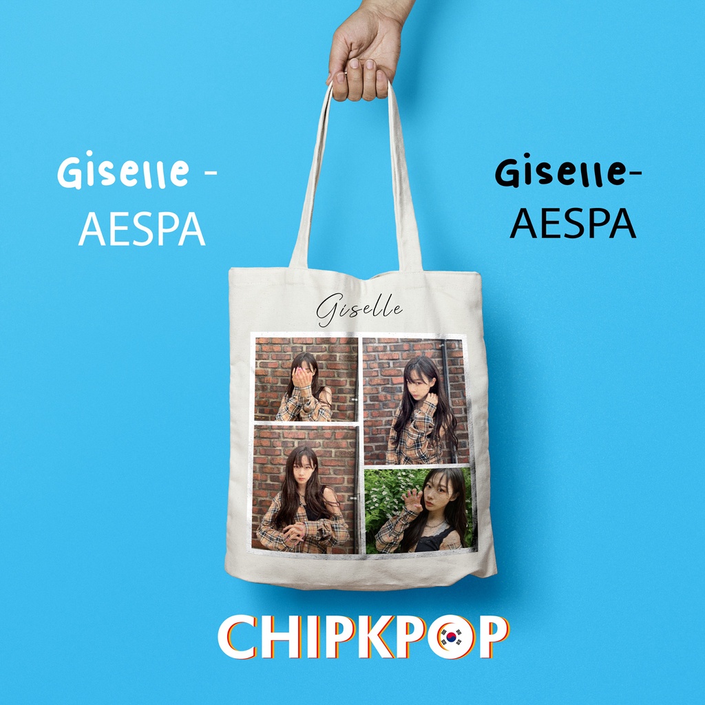 [GISELLE PAKET SET AESPA] I TOTEBAG GISELLE AESPA MURAH I TOTEBAG AESPA I TAS AESPA MURAH I ALBUM AE