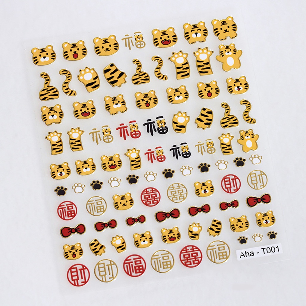 Providence Stiker Kuku Motif Kucing Keberuntungan Untuk Nail Art / Manicure