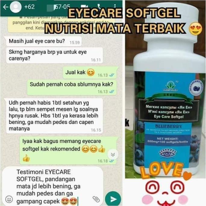 FOR SALE Terapi Mata Eye Care Softgel ( Obat Mata Minus,KATARAK,Retina Lepas) Murah