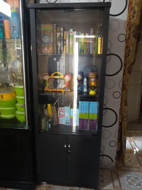 Lunar Furniture - Lemari Buku 3 Rak Pintu Swing Lbc 46