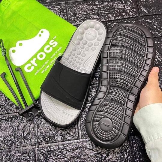 [READY-MURAH] Crocs / Crocs Reviva Slide 2/ Sandal Crocs/Crocs Cewe / Crocs Original - HITAM, W8