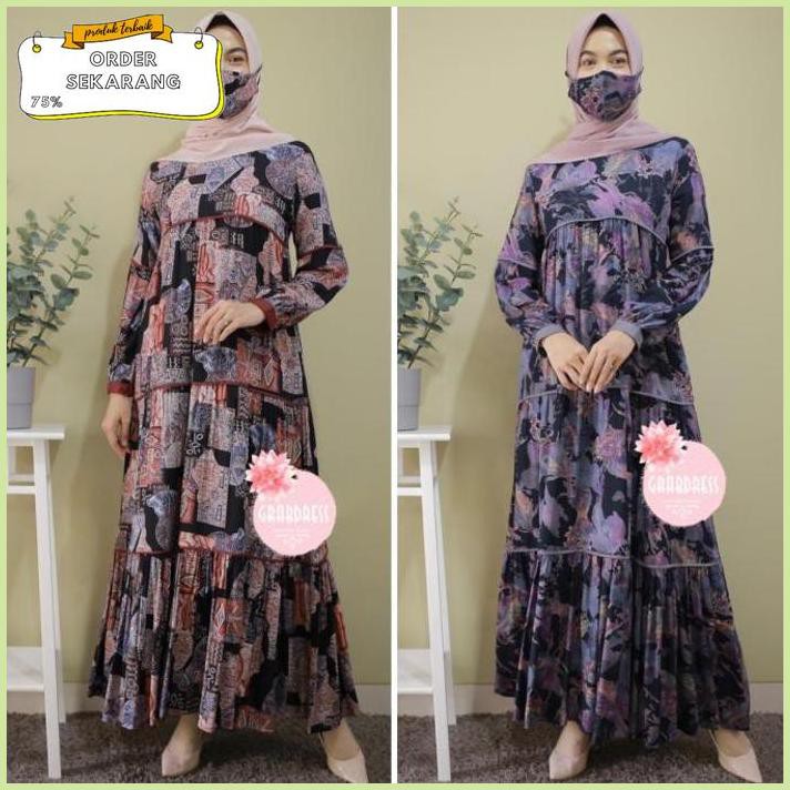 Sale Baju Gamis Wanita - Dress Rayon DSK V259 Termurah