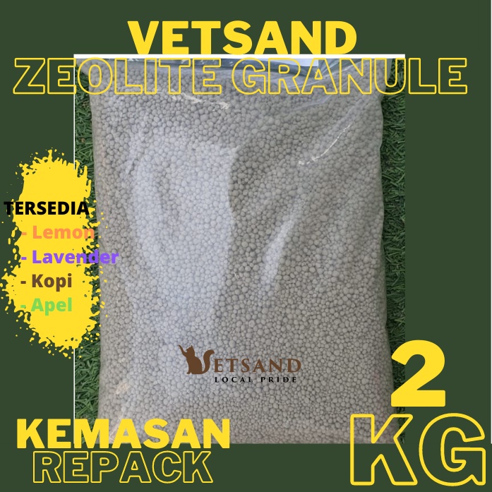 Vetsand 2kg PRO BENTONITE Wangi Gumpal Repack pasir kucing catlitter