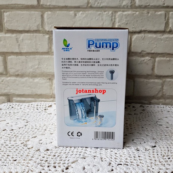 JENECA XP U1 SLIM Filter Gantung hang on plus lampu UV Aquarium Aquascape